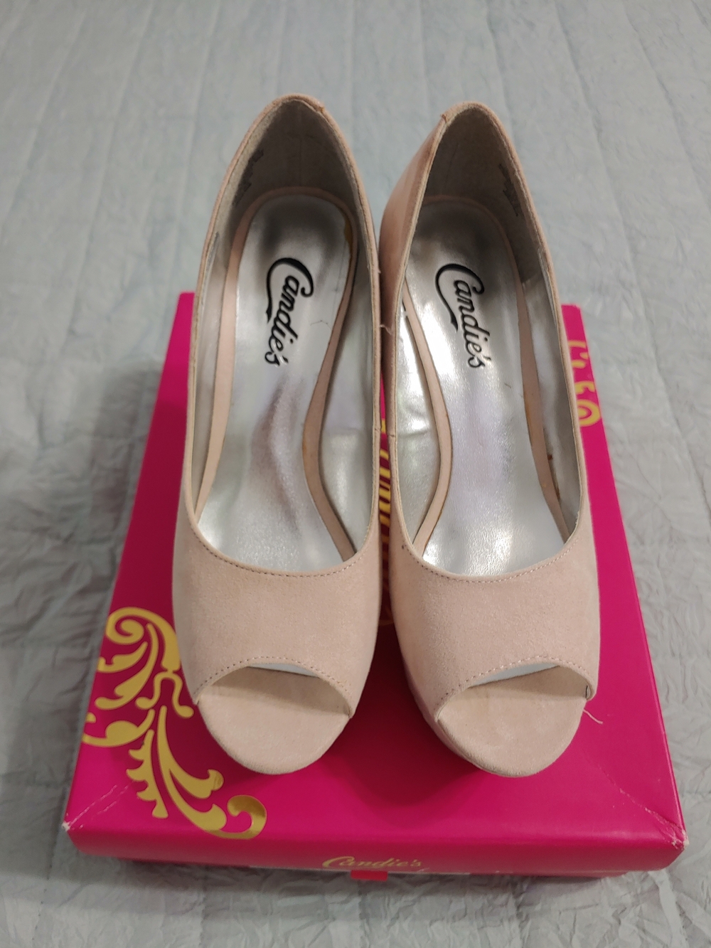 Candie's Blush Peep-Toe Platform Pumps